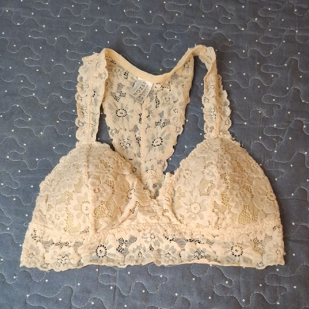 Cream Lace Bralette